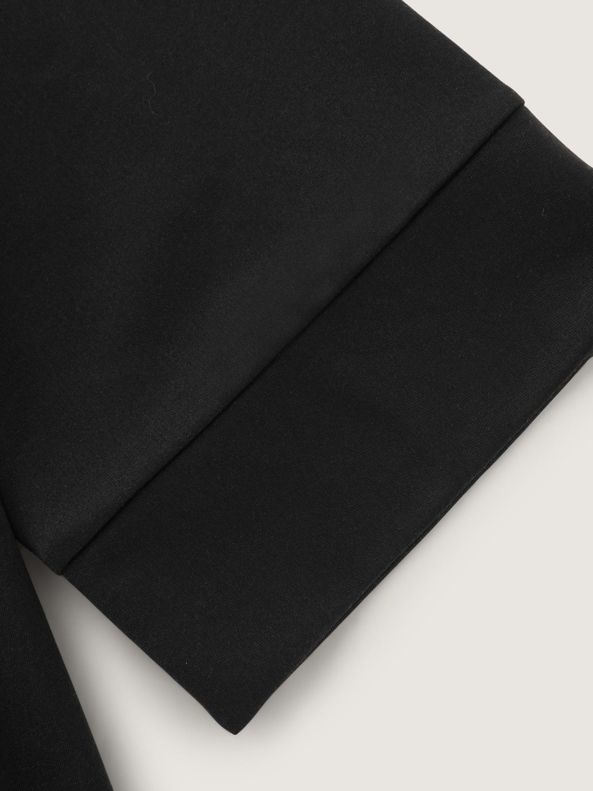 Solid 3/4 Roll‑Up Sleeve Hooded Sweatshirt