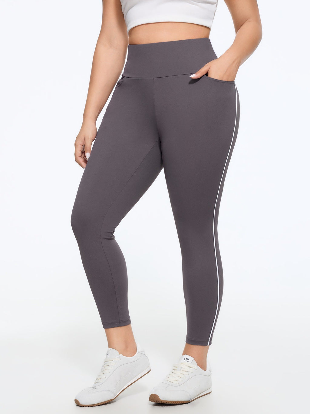 Stretch Solid Pocket Leggings