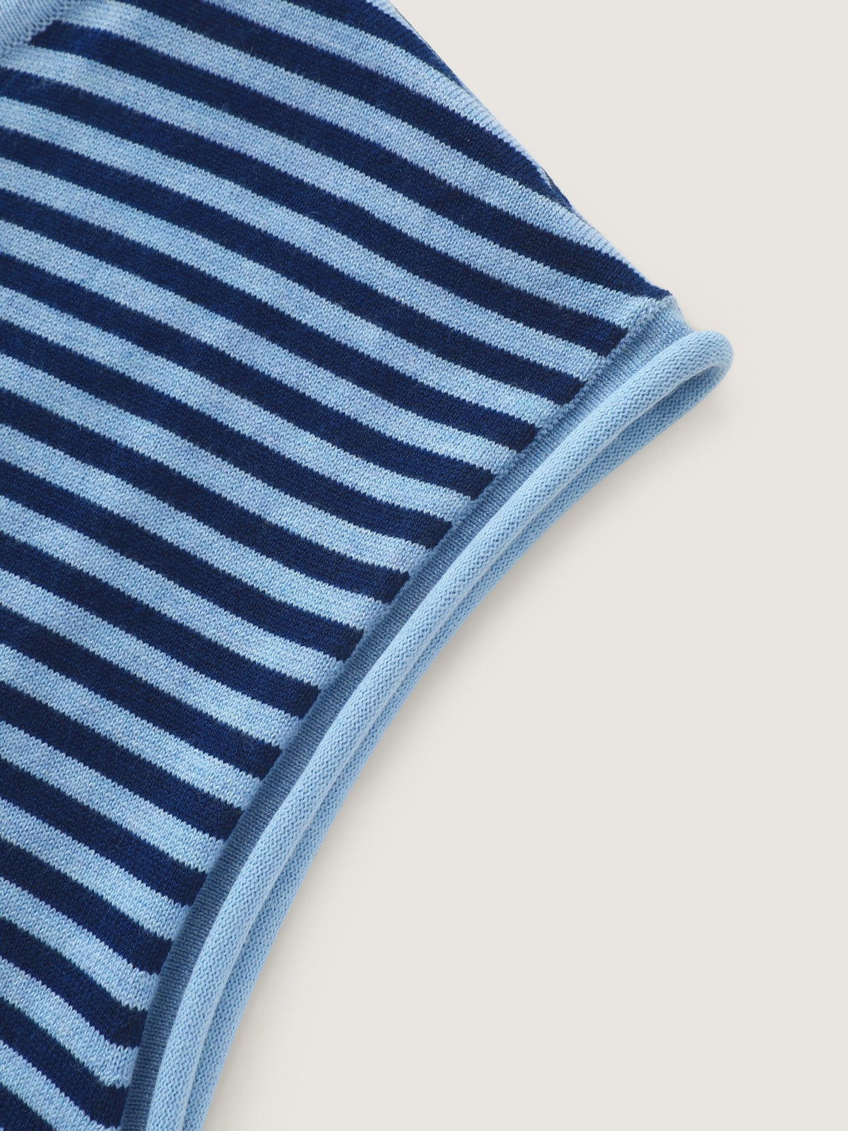 Striped Crew Neck Button‑Down Sweater Vest