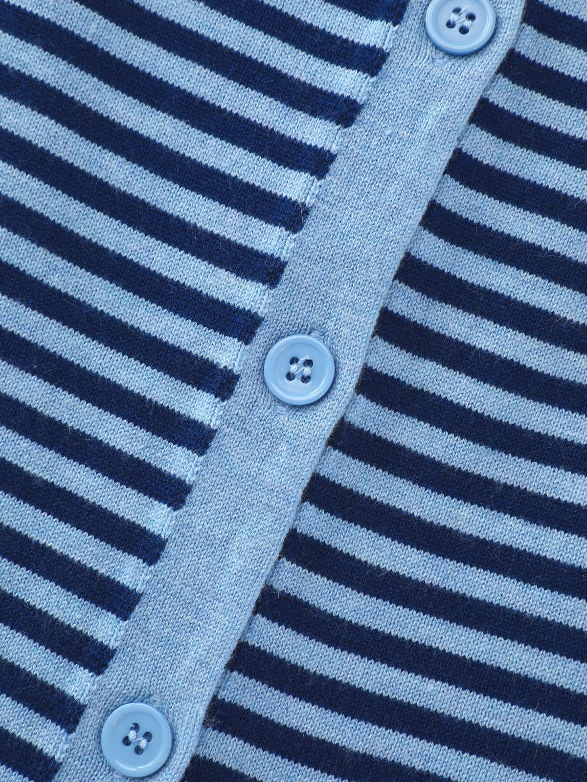 Striped Crew Neck Button‑Down Sweater Vest