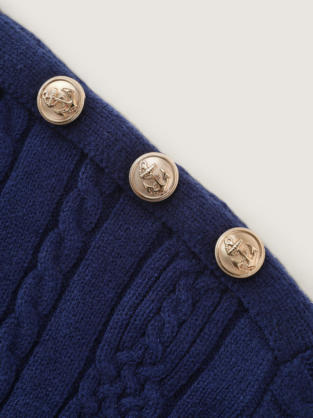Supersoft Button Detail Shoulder Cable Knit Pullover