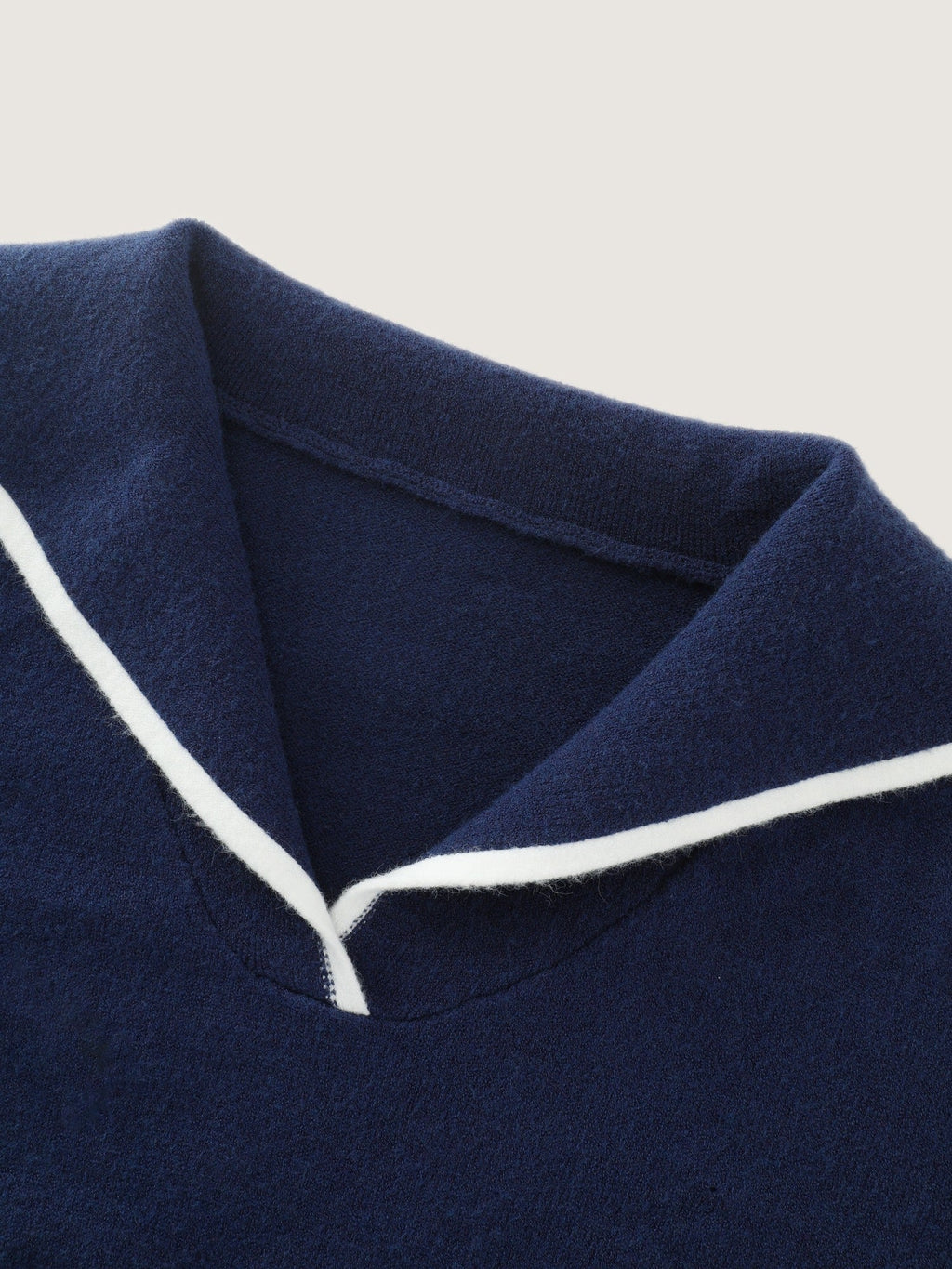 Supersoft Nautical Sailor Collar Contrast Trim Pullover