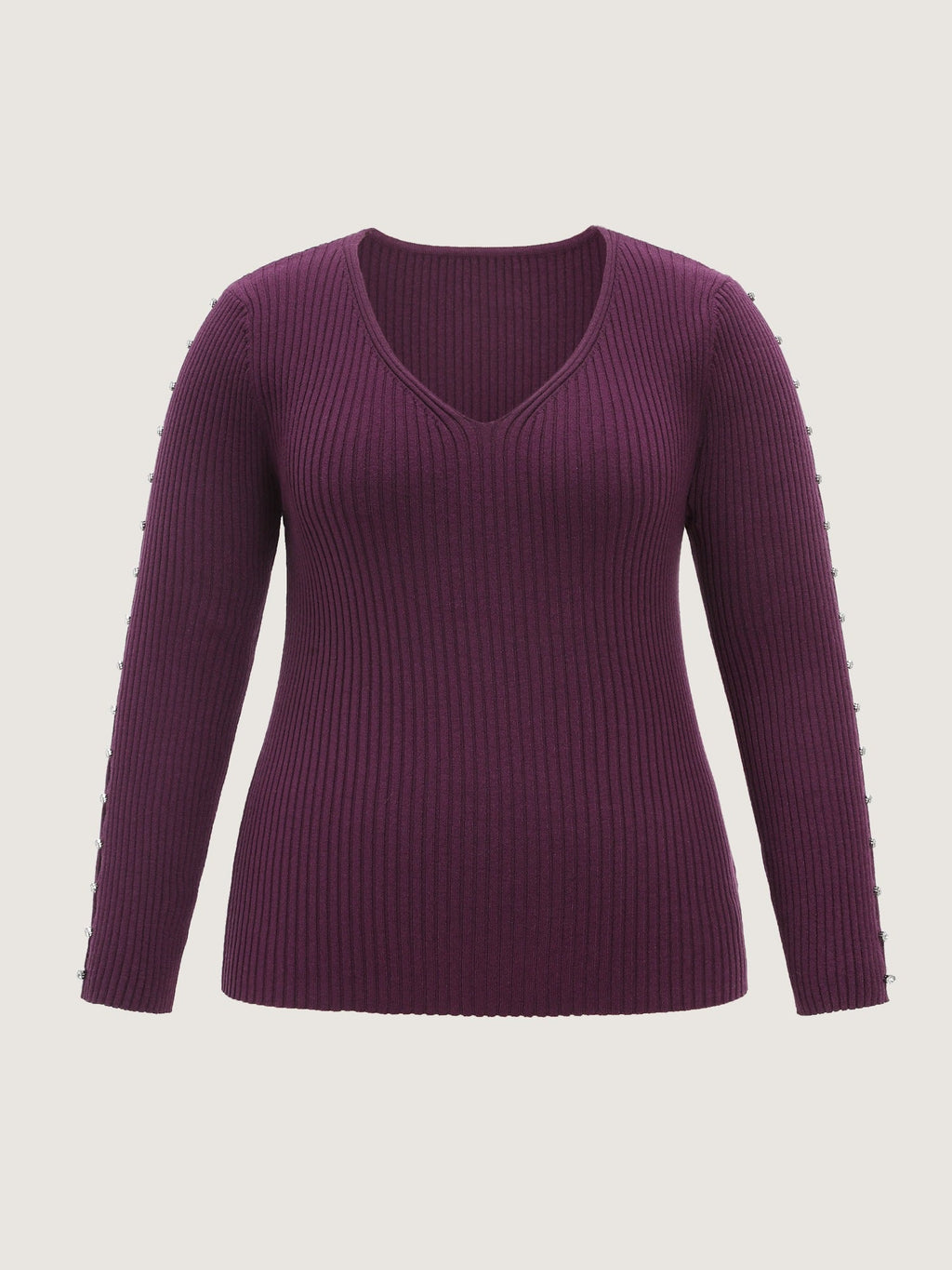 Supersoft V‑Neck Cut‑Out Arm Fitted Pullover