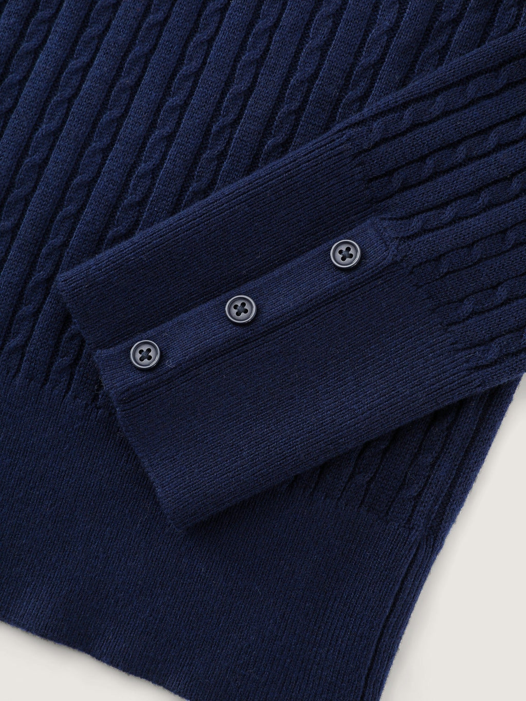 Anchor Embroidery Crew Neck Button Front Cardigan