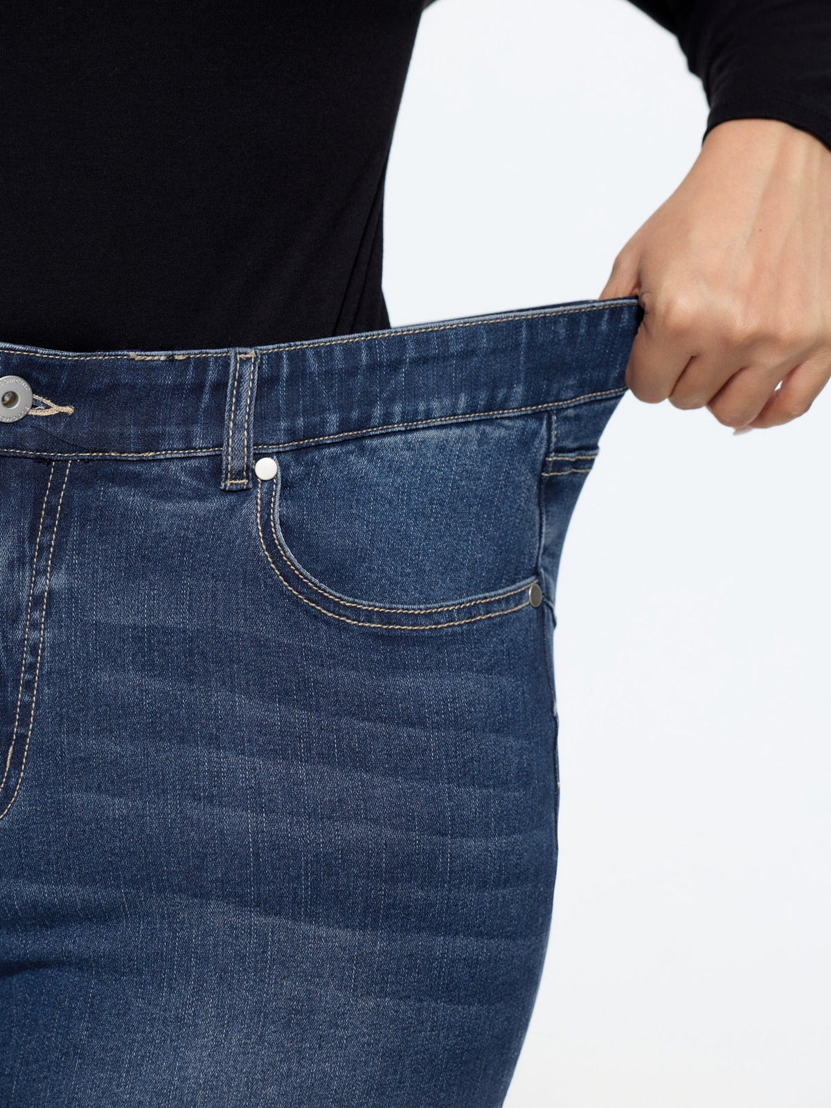 Stretch Washed Pocket Bootcut Jeans