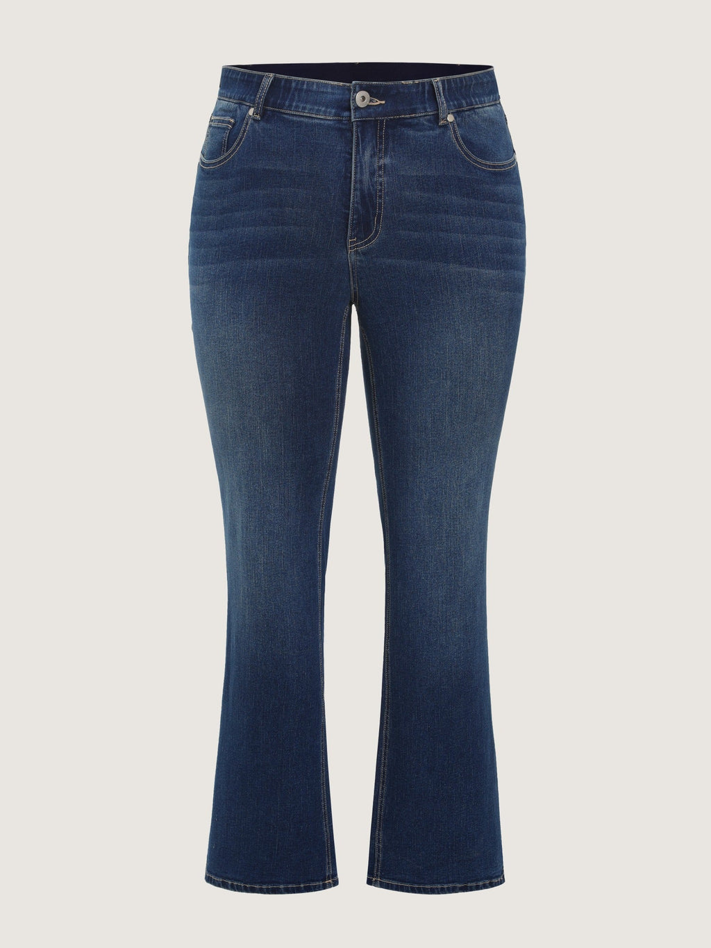 Stretch Washed Pocket Bootcut Jeans
