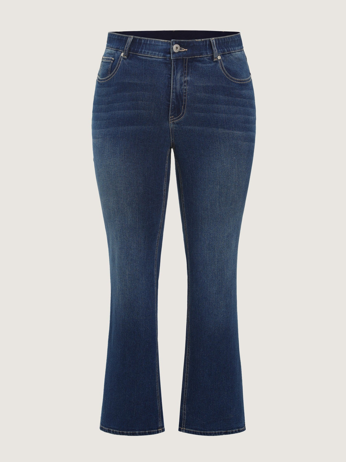 Stretch Washed Pocket Bootcut Jeans