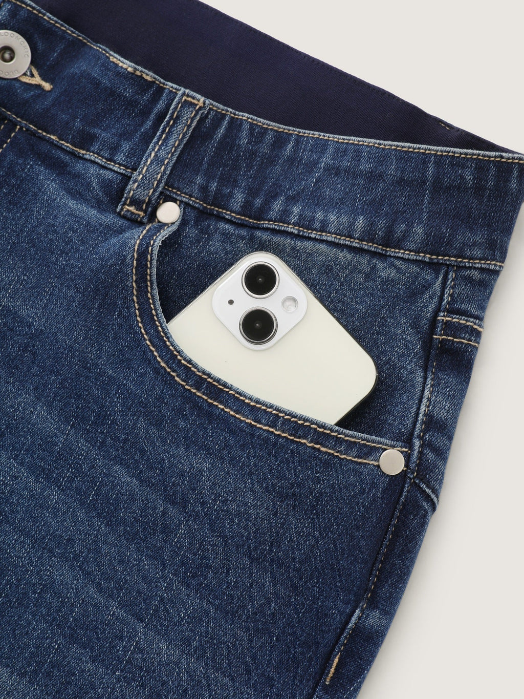 Stretch Washed Pocket Bootcut Jeans