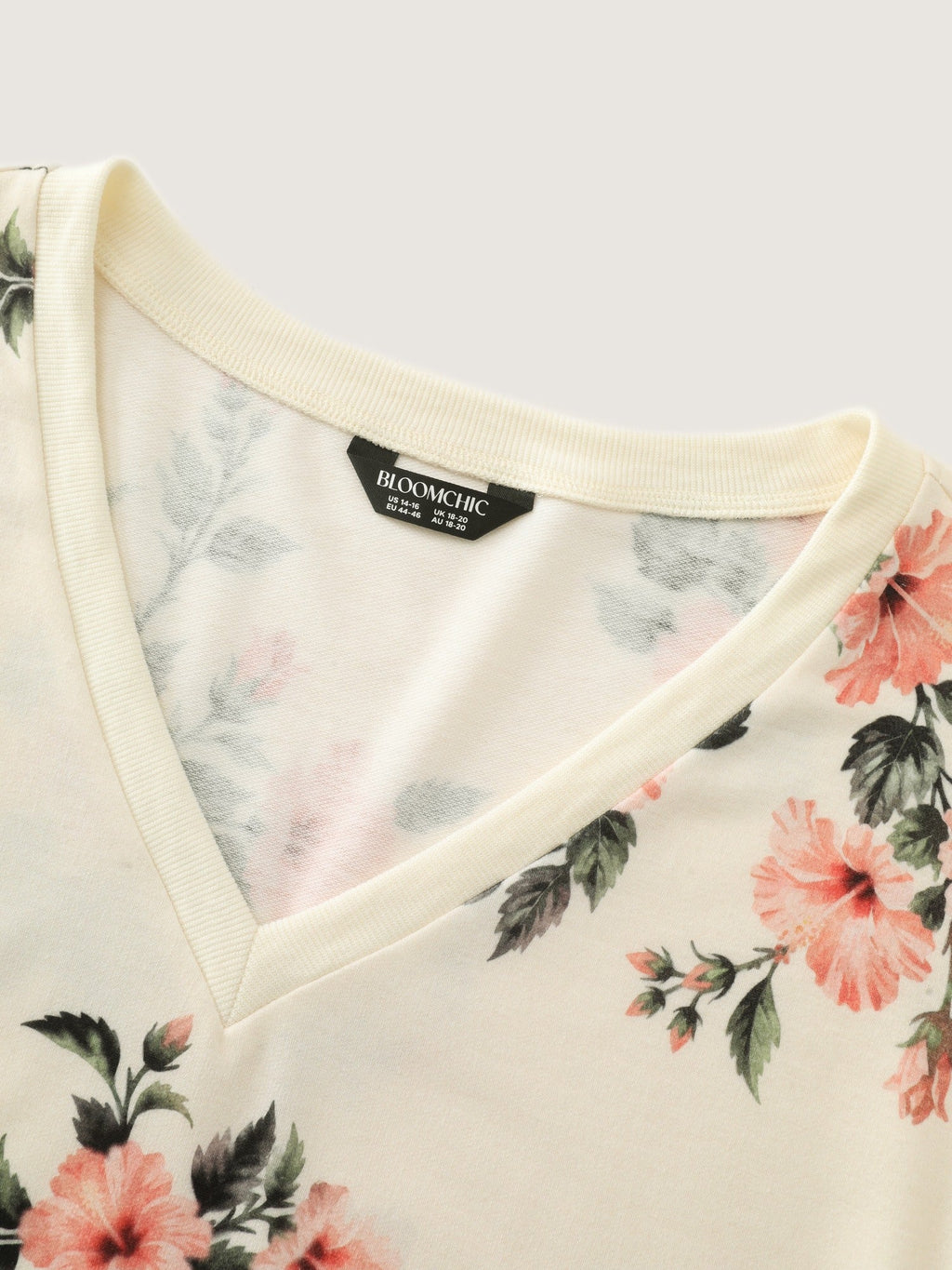 Floral Print Drop‑Shoulder Sweatshirt