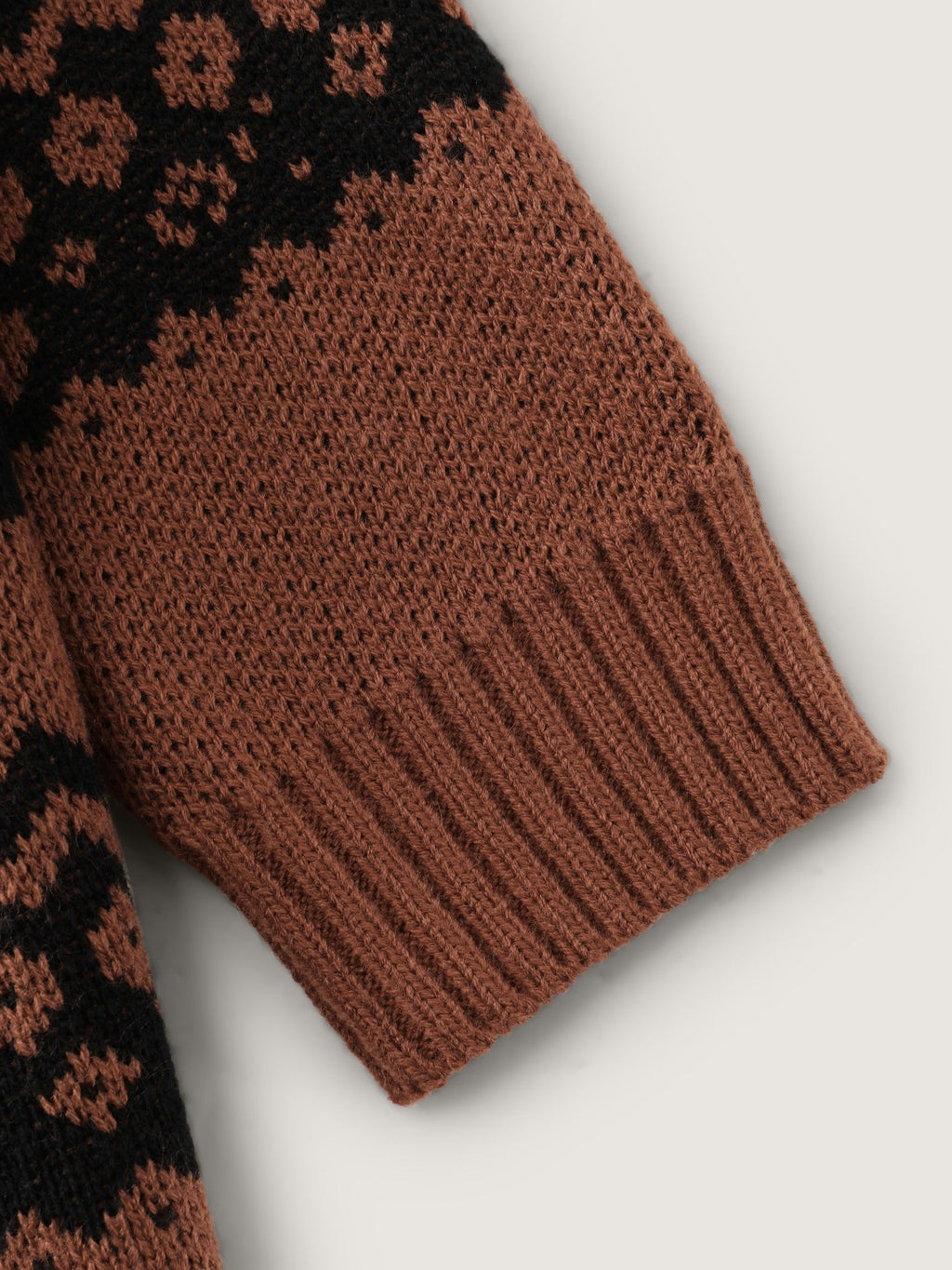 Cat Bat Geometric Jacquard Button Front Cardigan