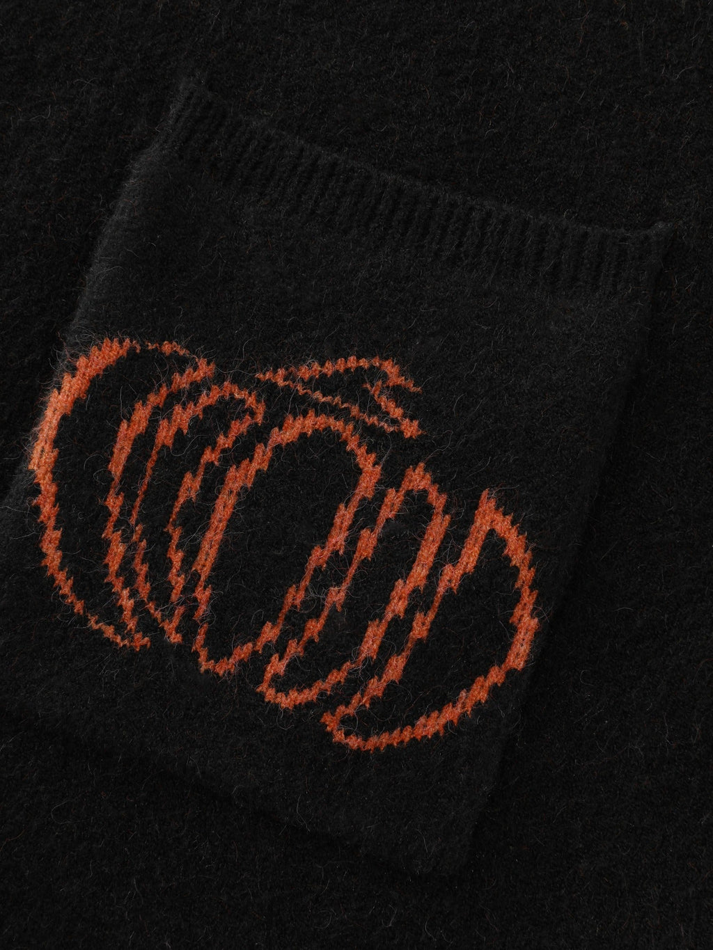 Supersoft Pumpkin Jacquard Pocket Open Front Cardigan
