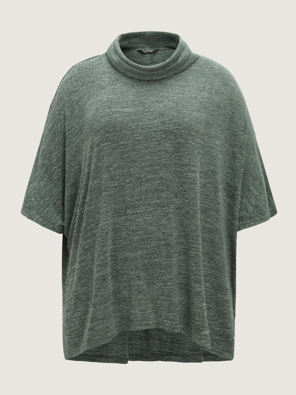Supersoft Cowl Neck Irregular Hem Poncho T-Shirt
