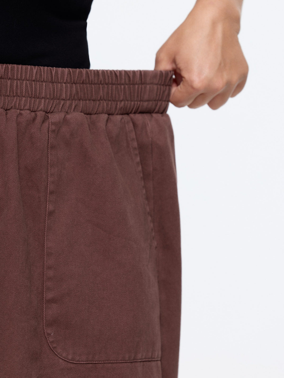 Washed Pocket Wide Leg Pants