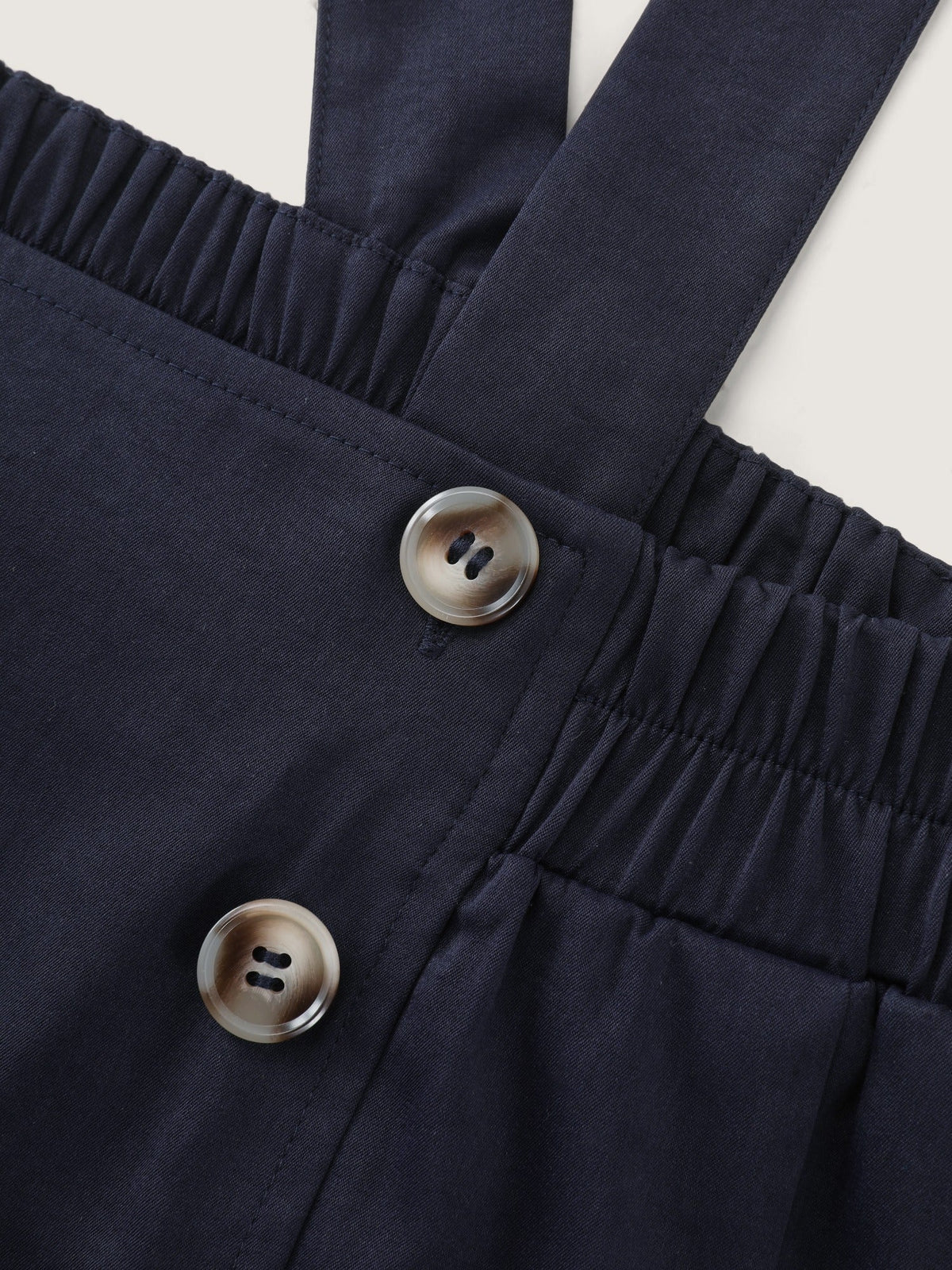 Button Detail Pleated Suspender Mini Skirt