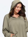 Cotton Relaxed Fit Drawstring Hooded Sweatshirt