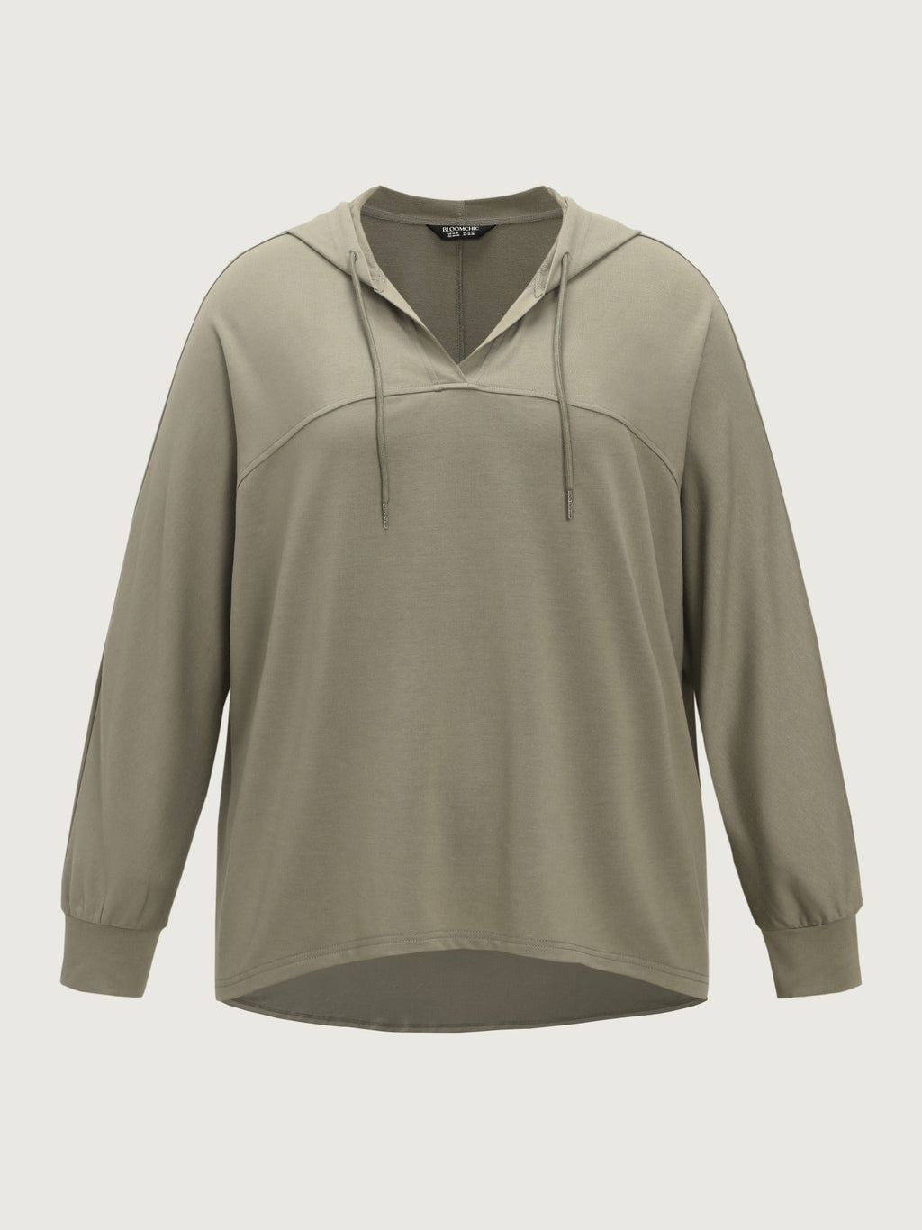 Cotton Relaxed Fit Drawstring Hooded Sweatshirt