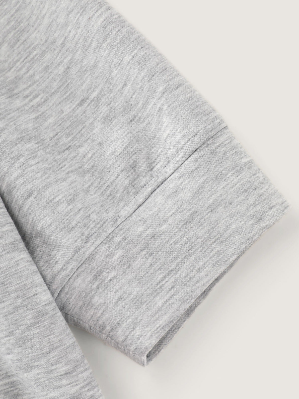 Collared Neck Heather Casual Sweatshirt