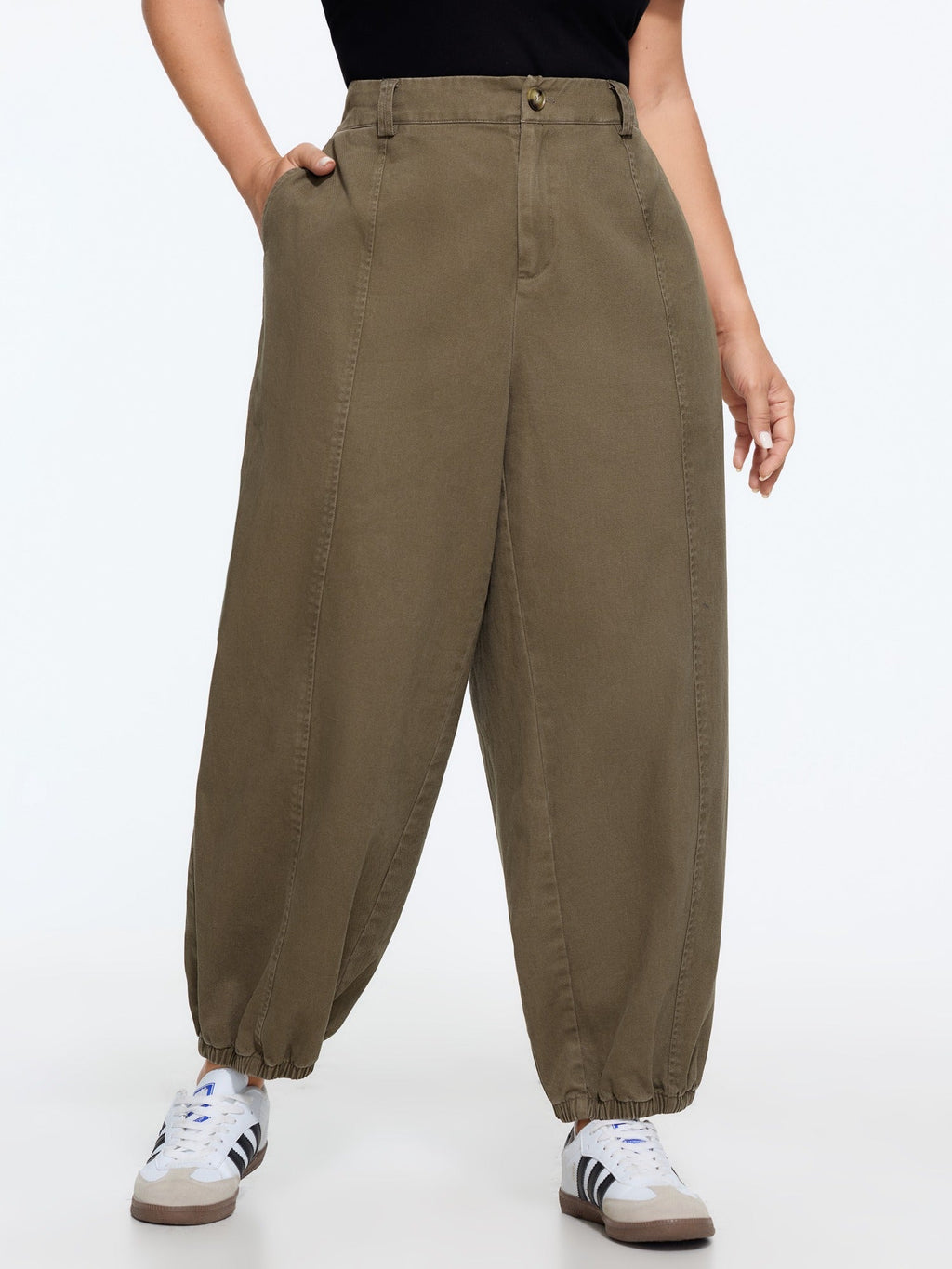 Vintage Seamed Pocket Jogger Pants