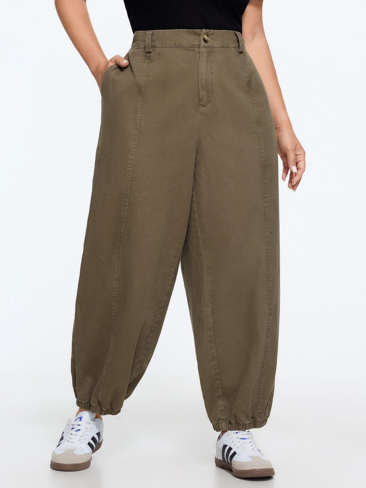 Vintage Seamed Pocket Jogger Pants
