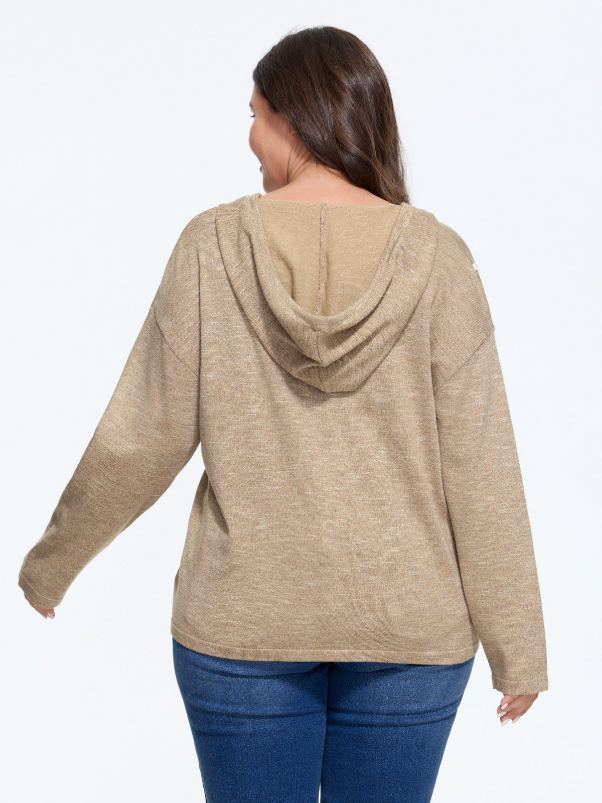 Supersoft Heather Button Down Hooded Pullover