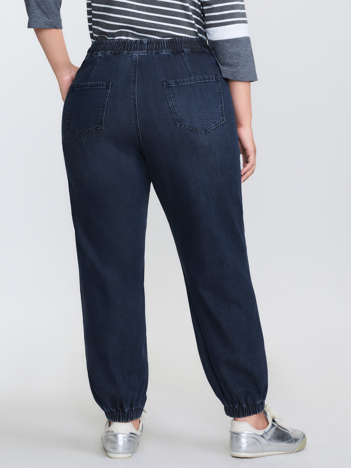 Supersoft Drawstring Waist Cuffed Jeans