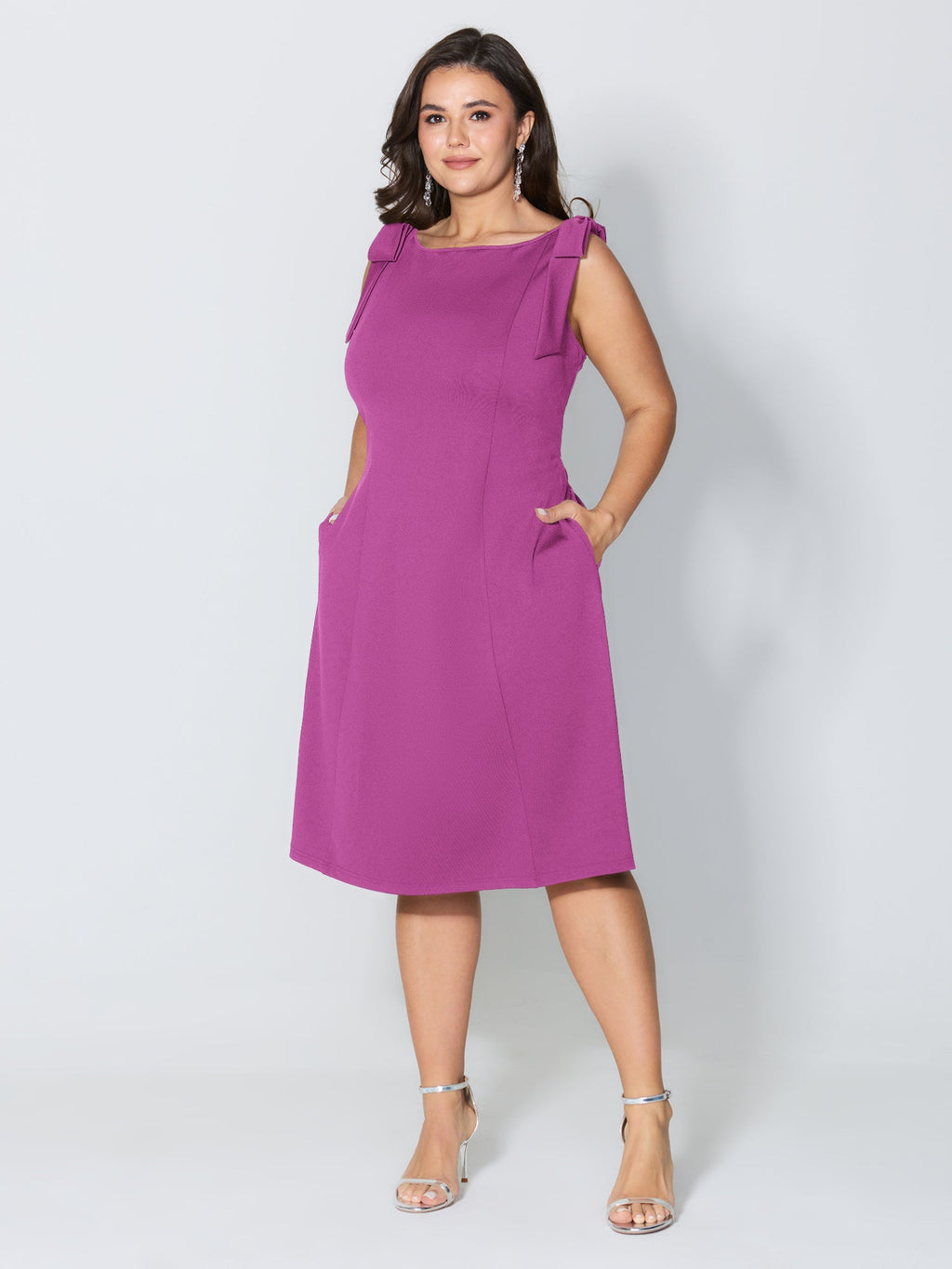 Shoulder Tie Sculpting Bodice Mini Dress