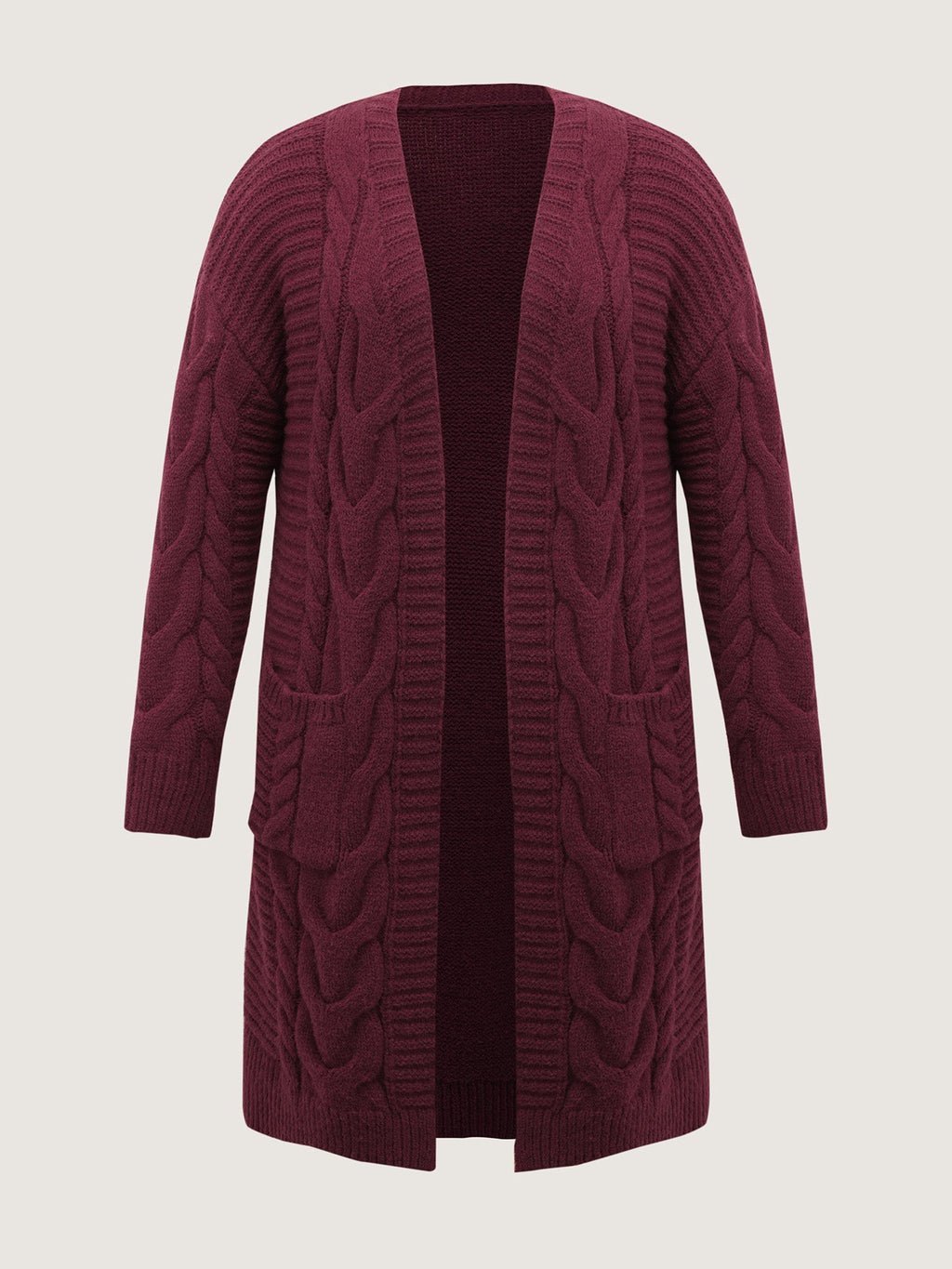Textured Super Stretchy Pockets Knit Cardigan