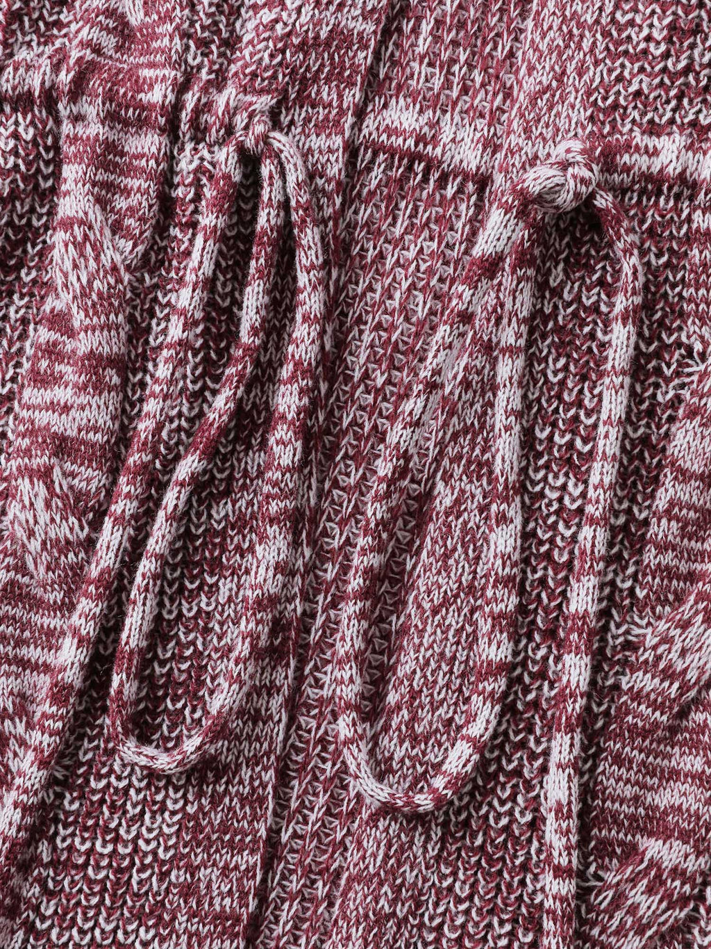 Cable Stitch Heather Hooded Knit Cardigan