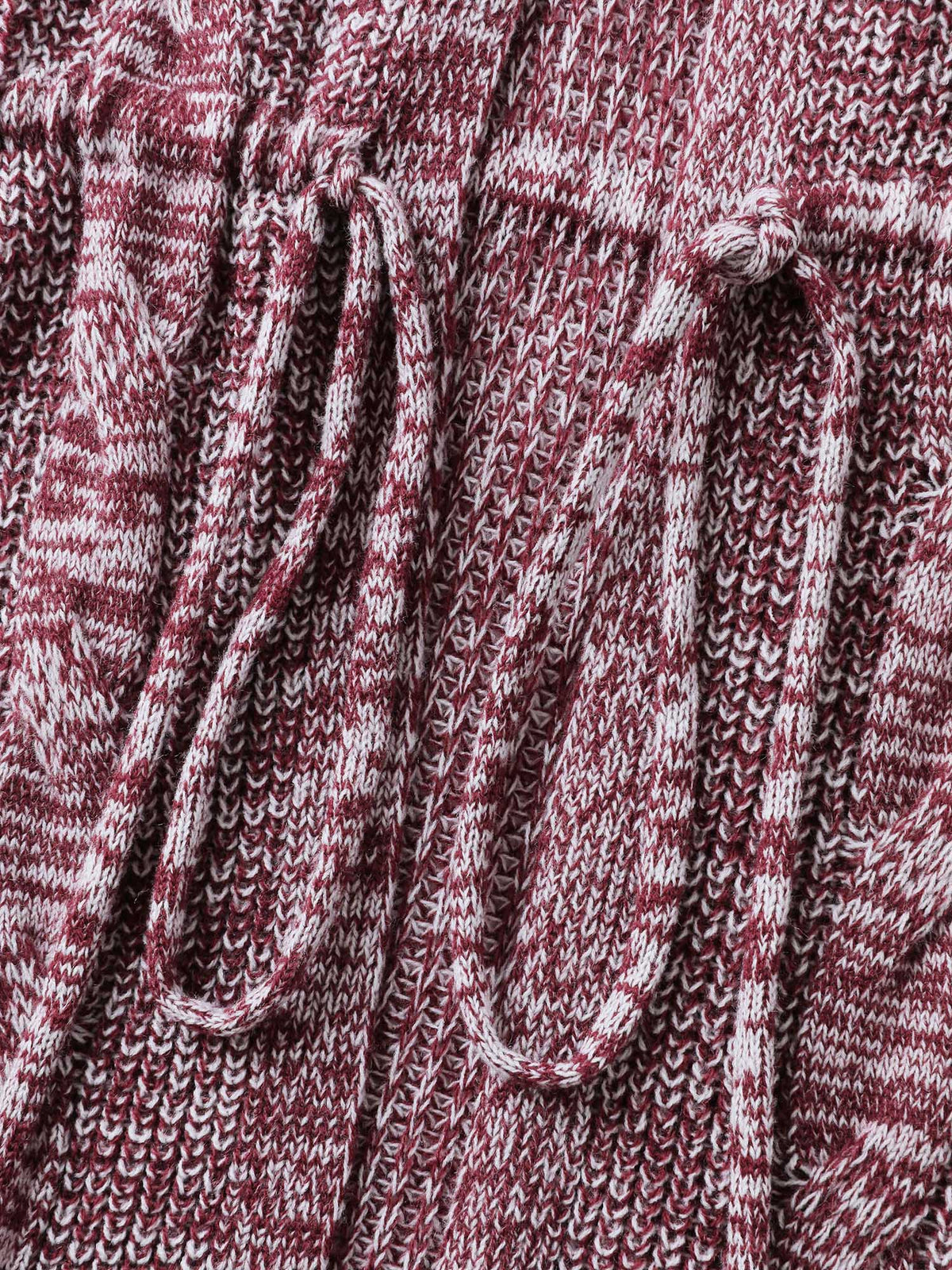 Cable Stitch Heather Hooded Knit Cardigan