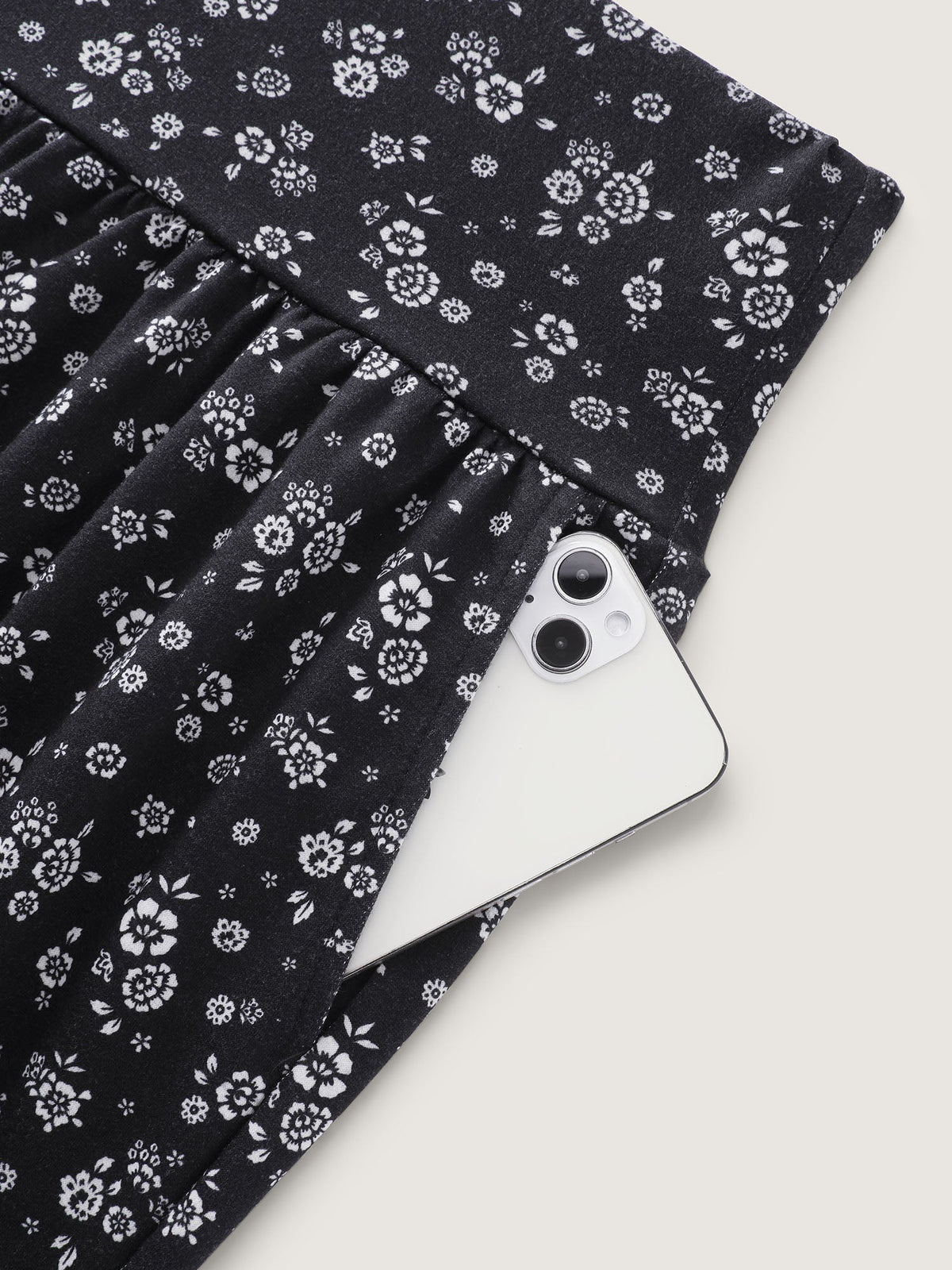 Ditsy Floral Print Drawstring Hem Jogger Pants