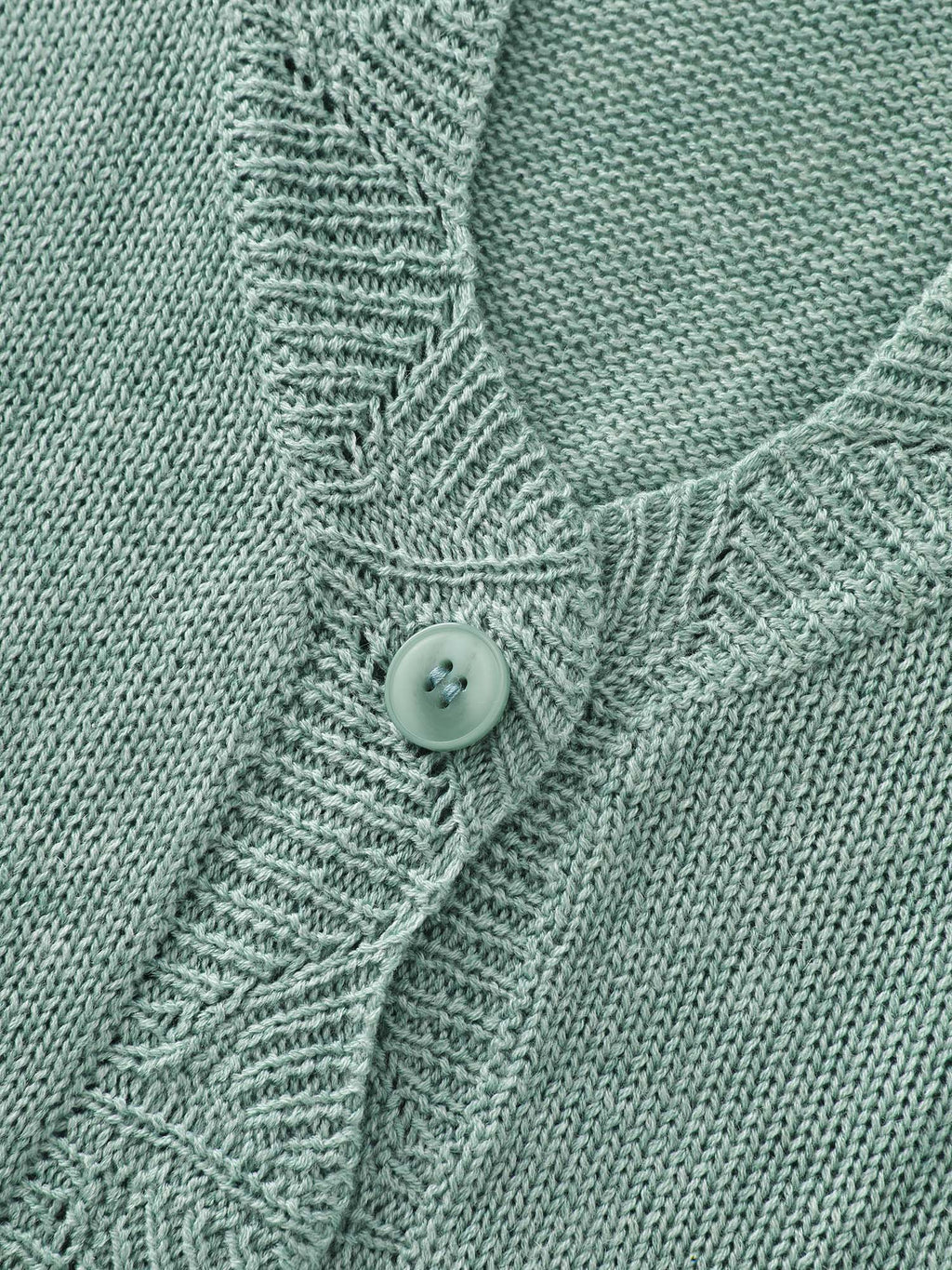 Scalloped Hem Open-Front Knit Cardigan