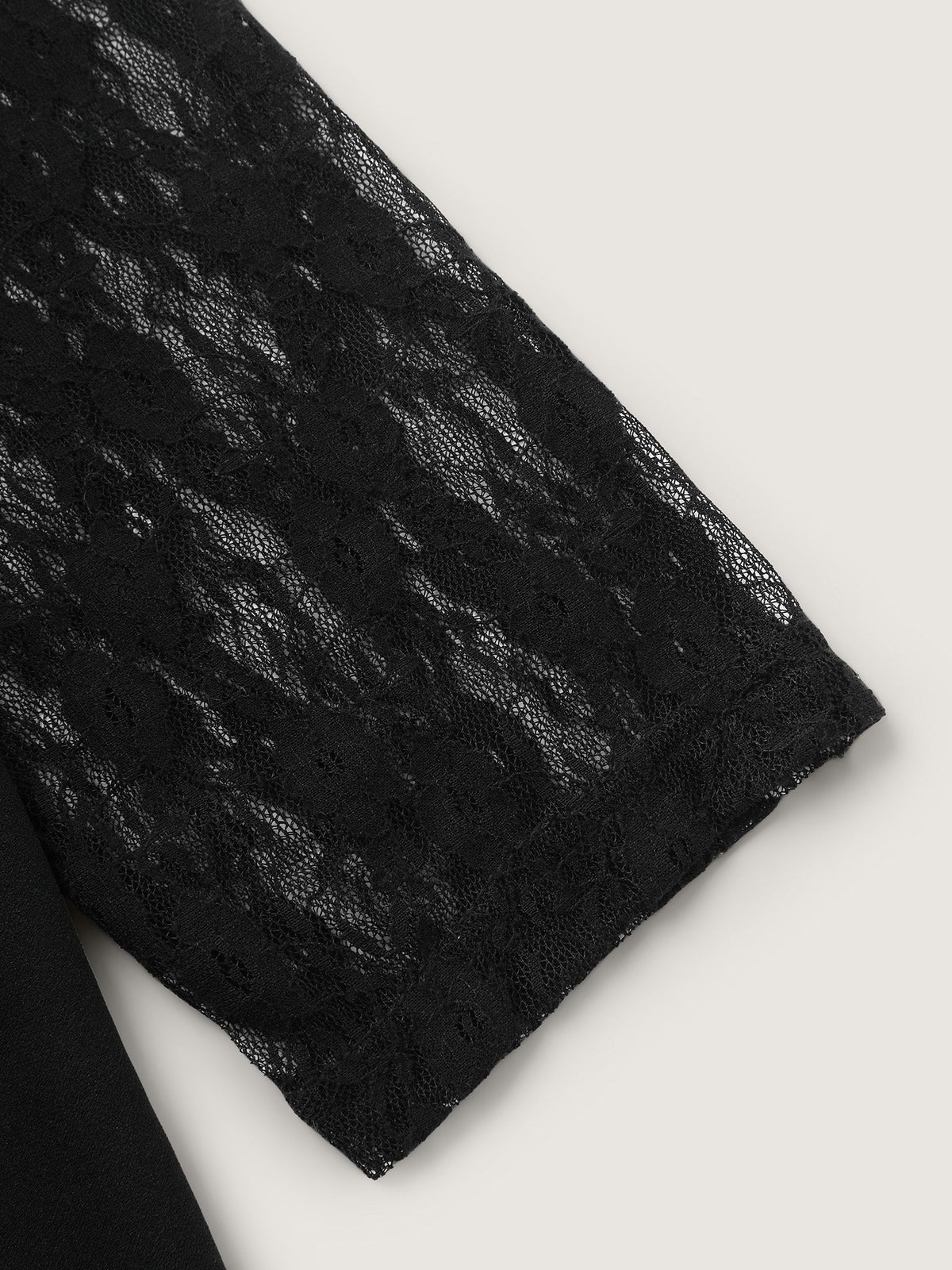Sheer Lace Crisscross Plain Top