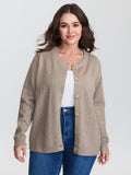 Cut-Out Button Front Knit Cardigan