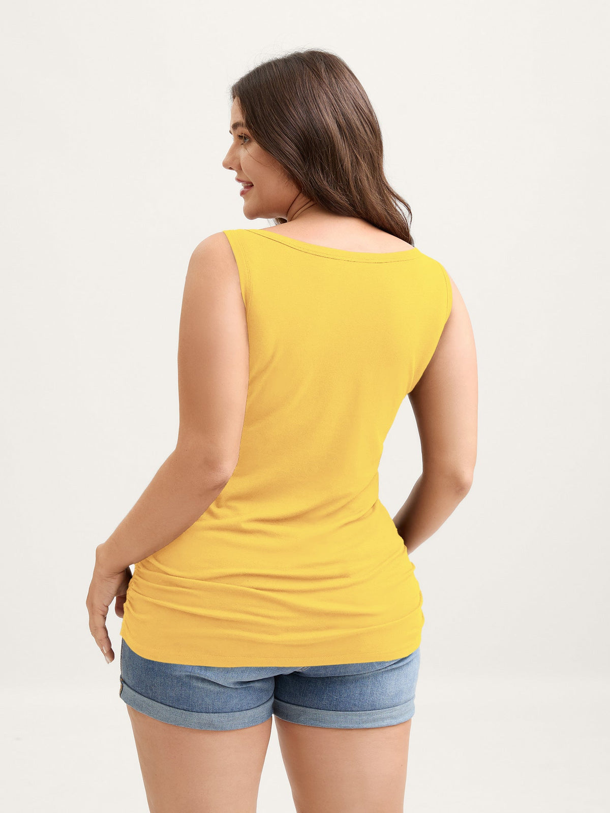 Supportive Bra Pleated Fitted Tank Top