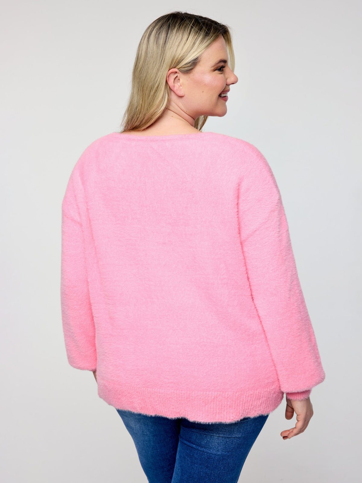 Fluffy Ribbon Bowtie Knit Cardigan