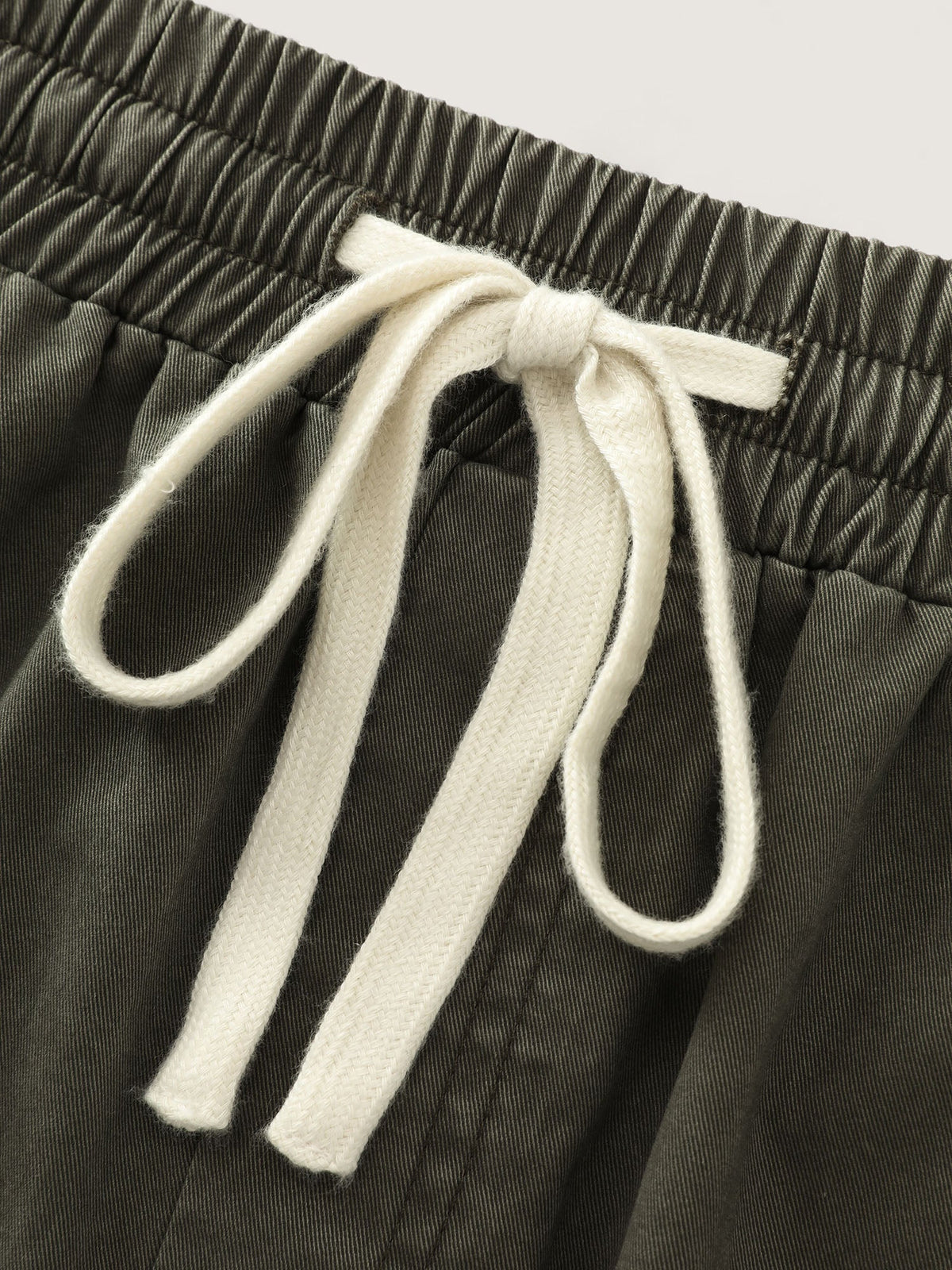 Cotton Washed And Distressed Straight-Leg Shorts