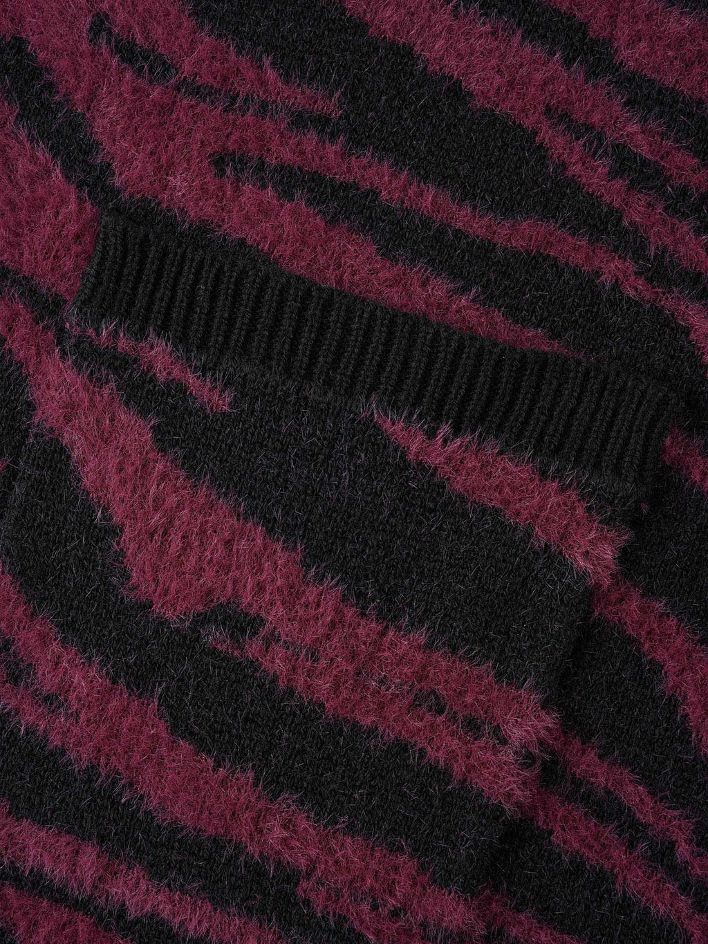 Zebra Print Fluffy Patch Pocket Cardigan