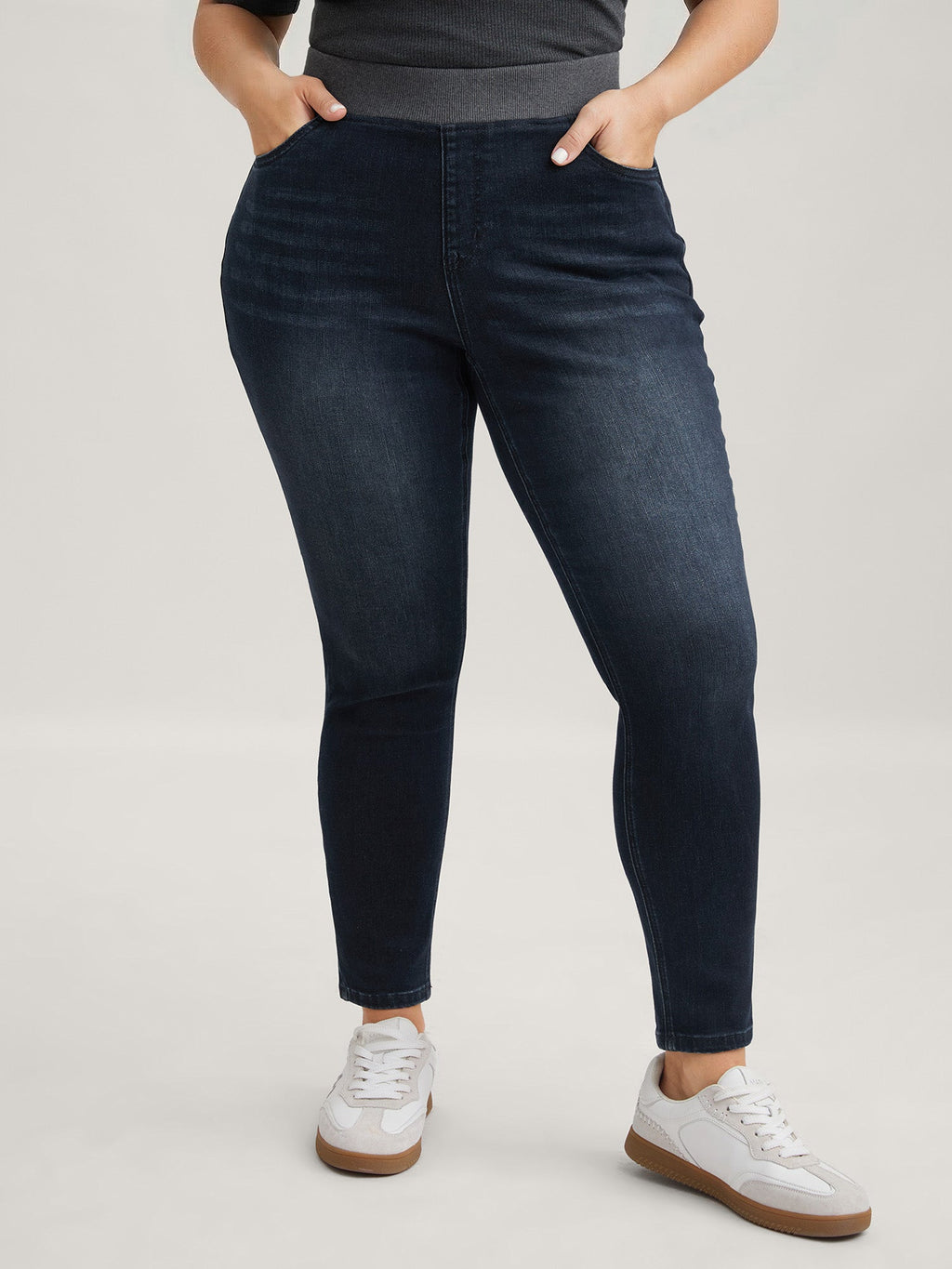 Pull-On High-Rise Skinny-Fit Jeans