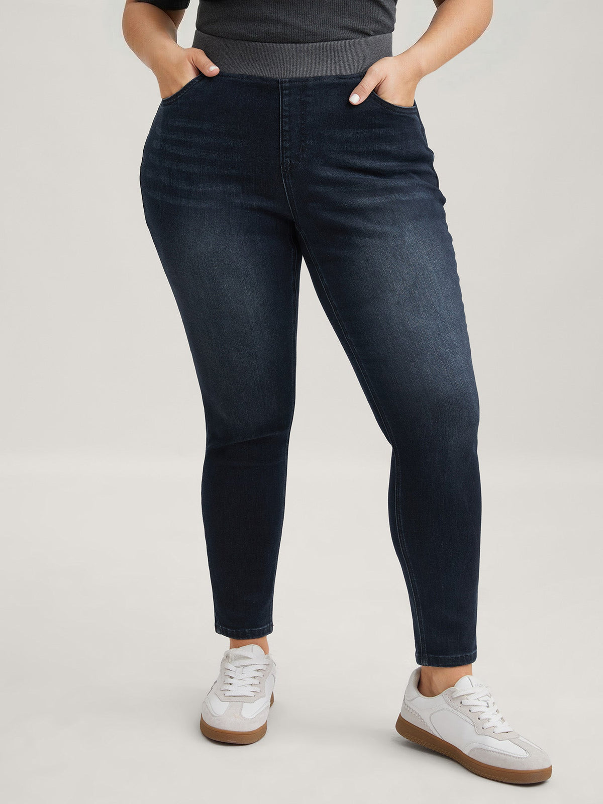 Pull-On High-Rise Skinny-Fit Jeans