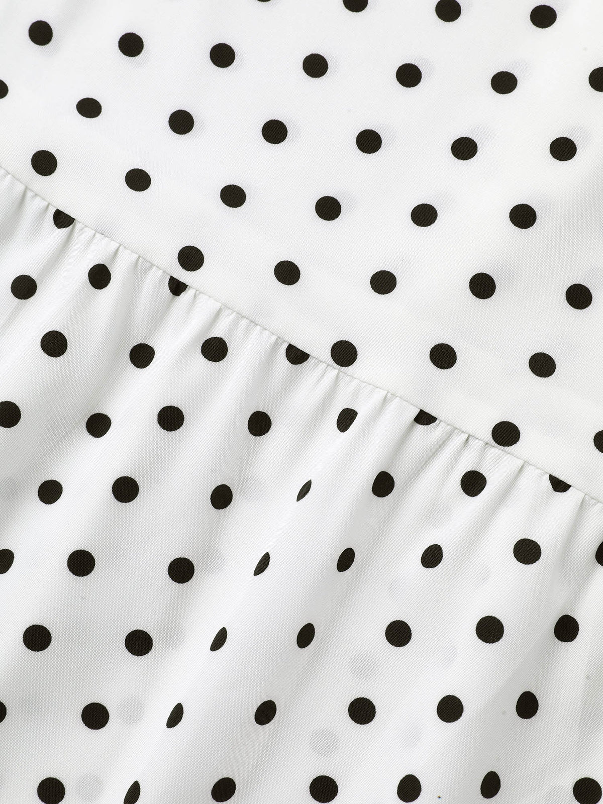 Polka Dot Button-Back Flared Shirt