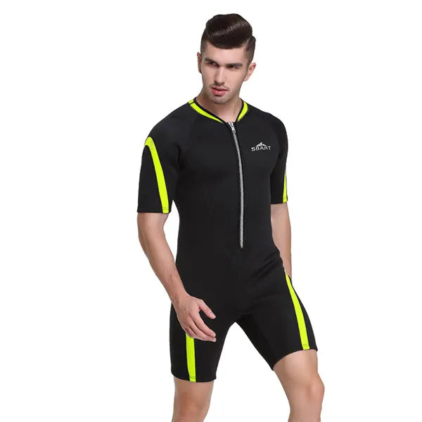 SBART 2mm Neoprene Men Wetsuit One Piece Swimsuit Snorkeling Suit