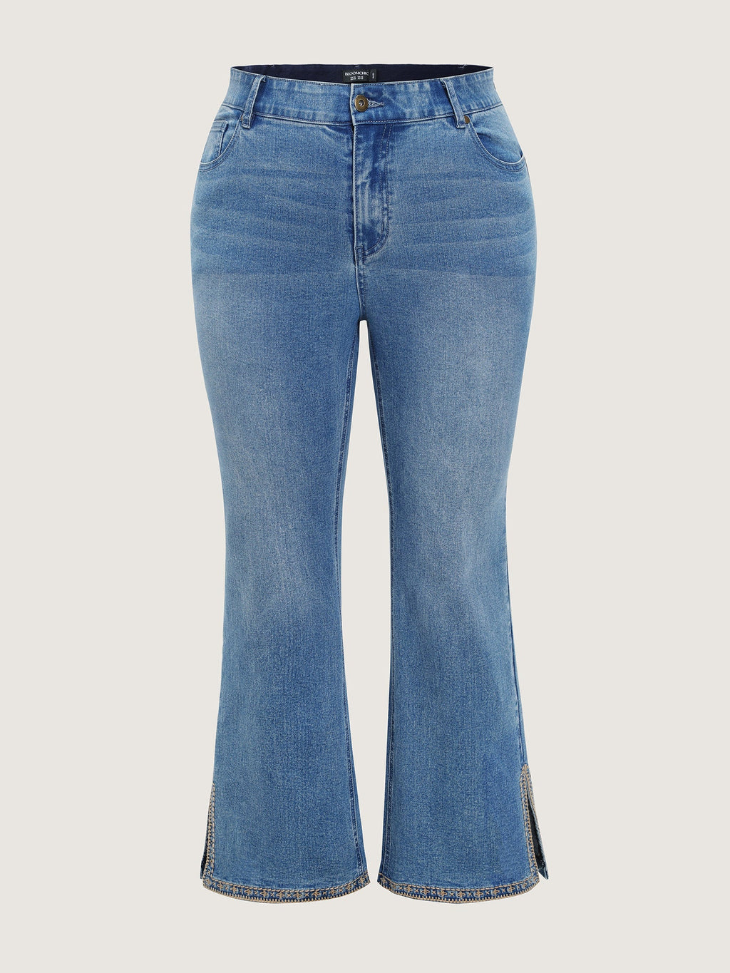 Stretchy High-Rise Elastic Back Waist Jeans