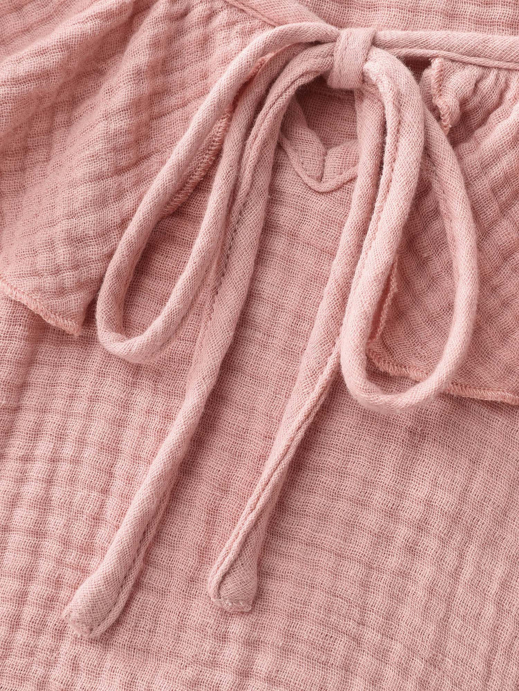 Pure Cotton Lotus Leaf Neckline Plain Blouse