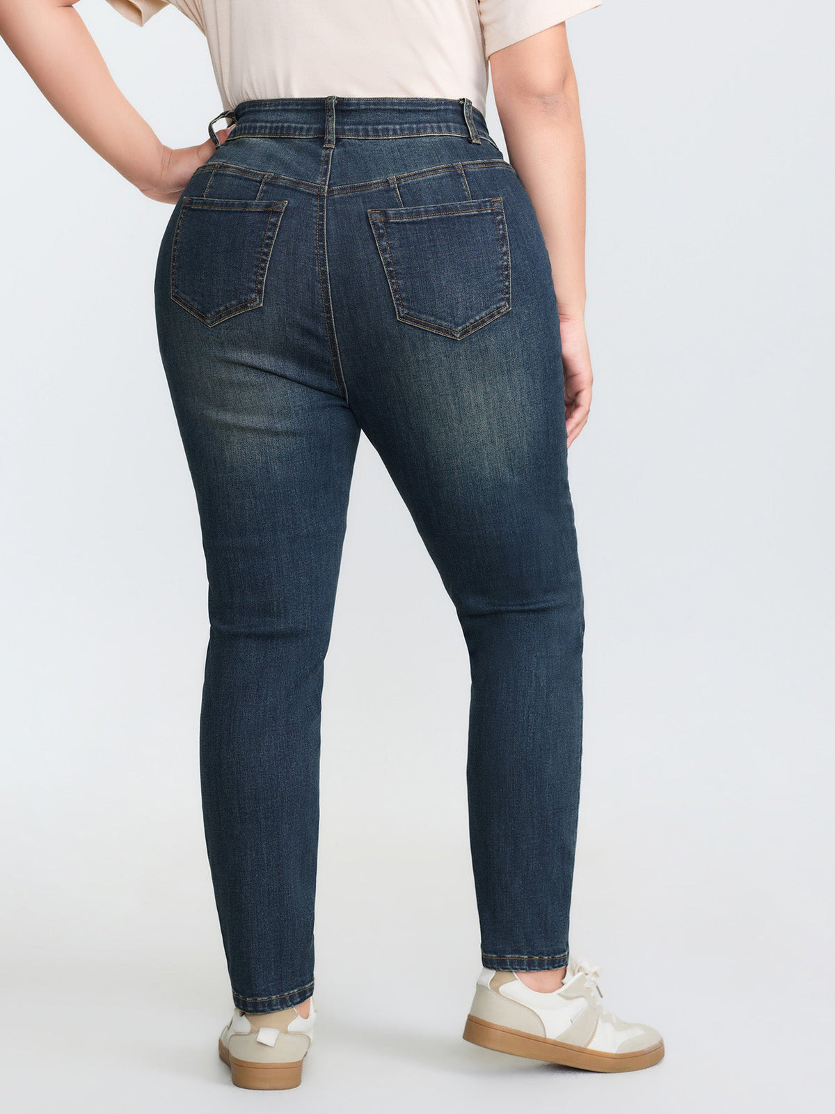 Stretchy Mid-Rise Skinny-Fit Jeans