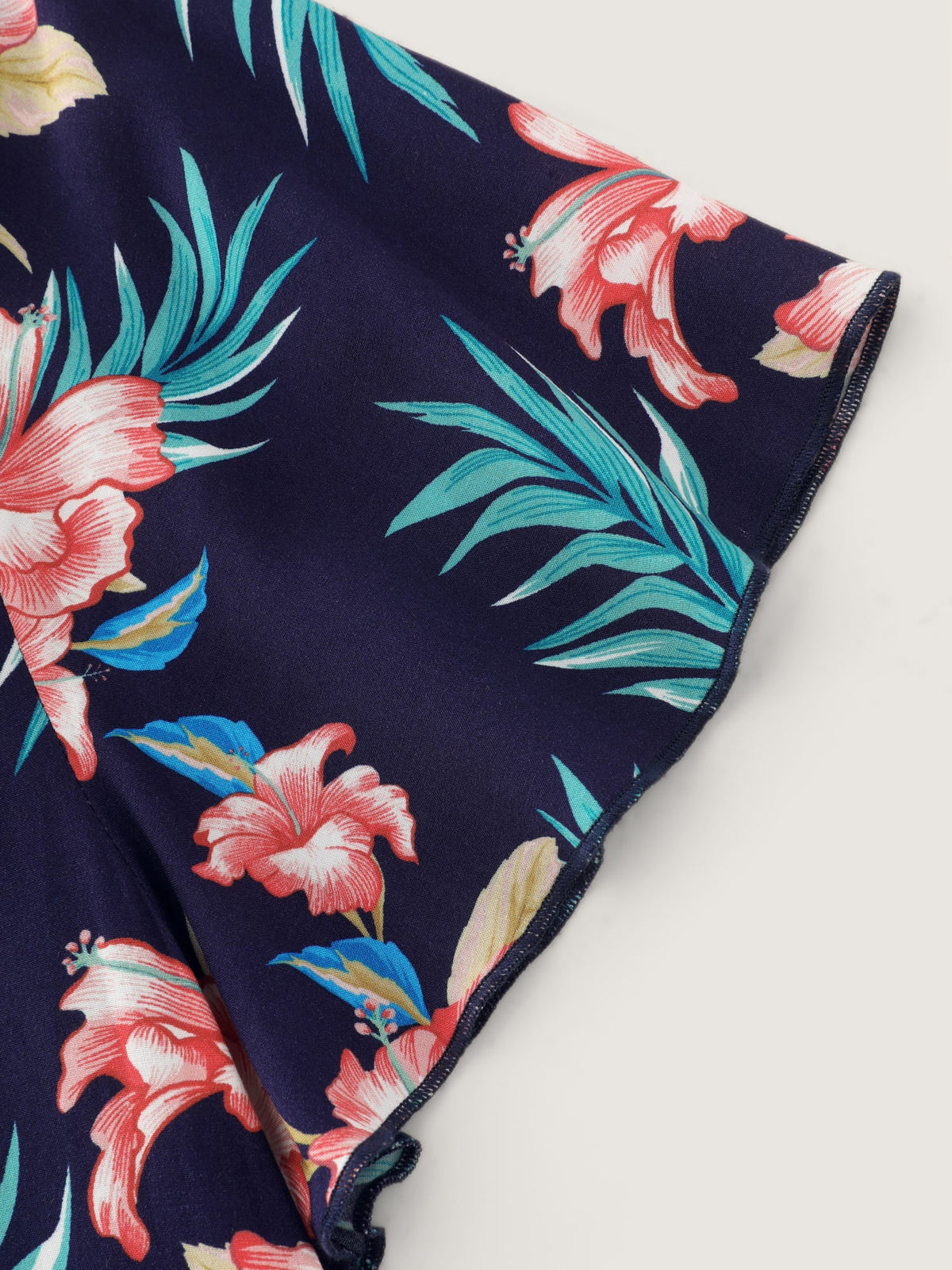 Floral Print Waist Patchwork Blouse