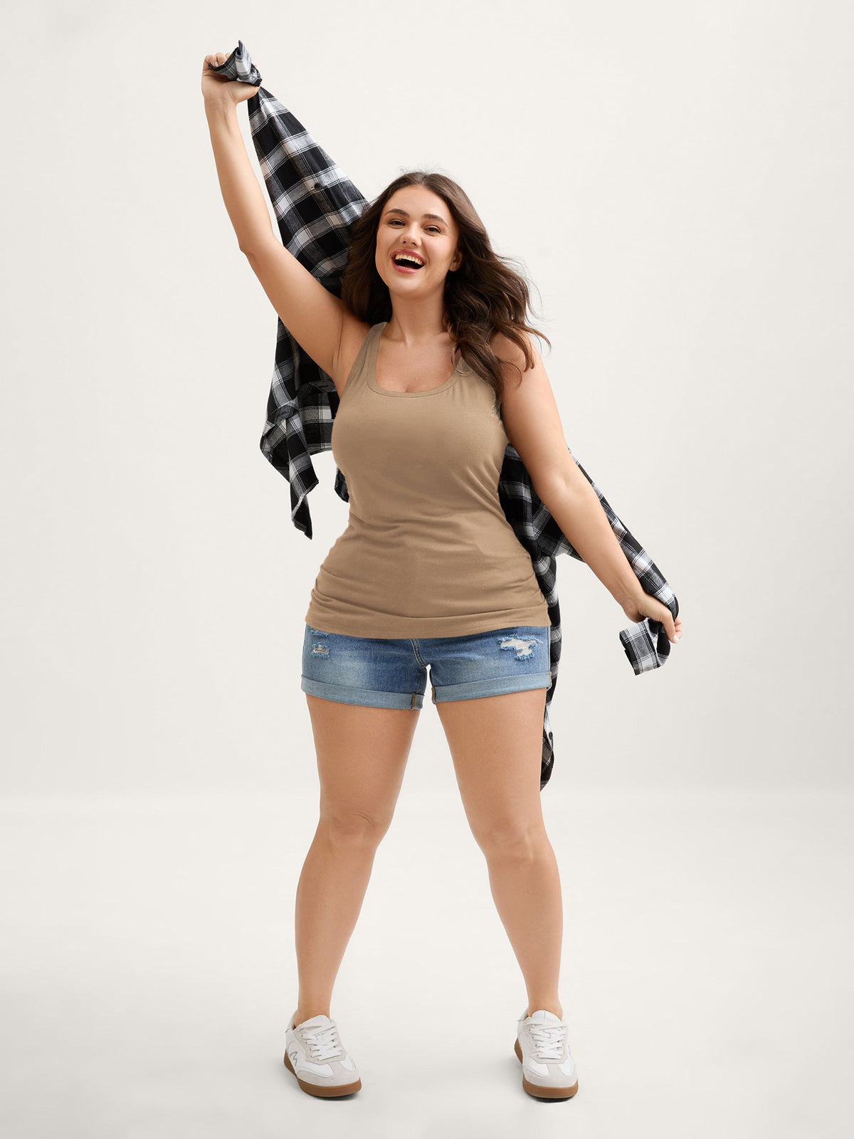 Supportive Bra Pleated Fitted Tank Top
