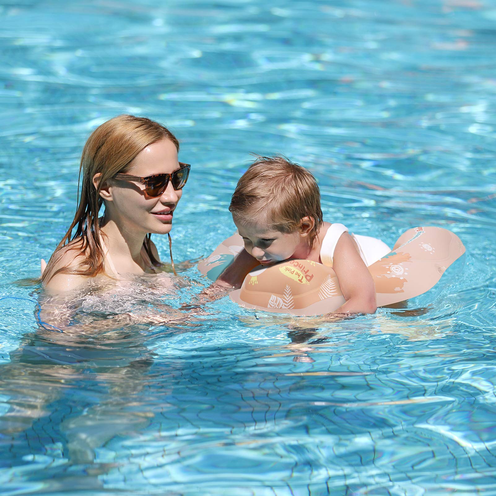 Baby Smart Swim Trainer Safety Pool Float Ring with UV Canopy