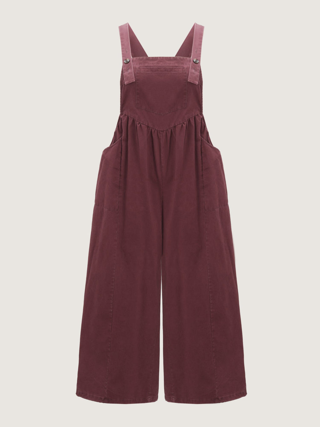 Pure Cotton Washed Distressed Adjustable Overall Jumpsuit