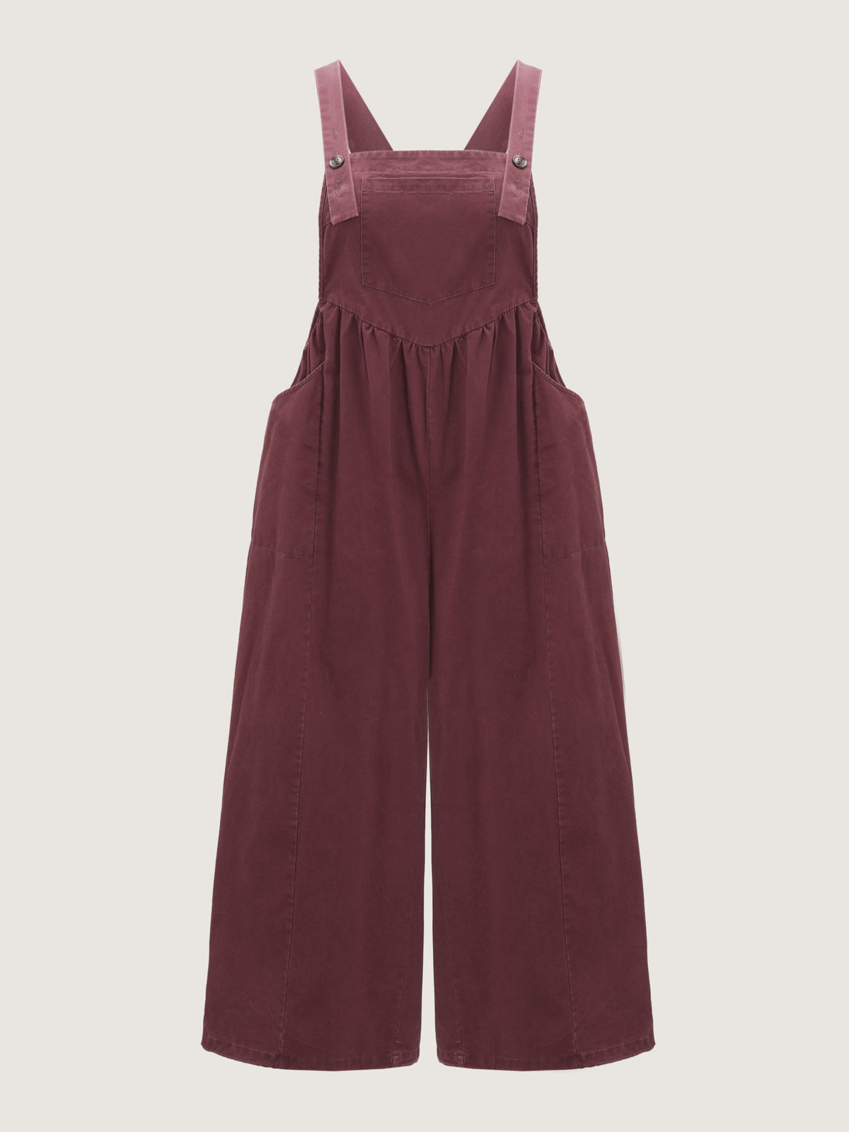 Pure Cotton Washed Distressed Adjustable Overall Jumpsuit
