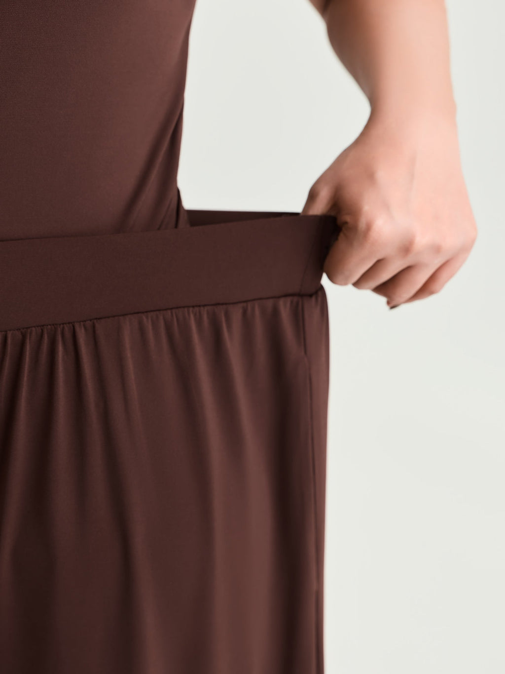 Supersoft Stretchy Pleated Flared Plain Pants